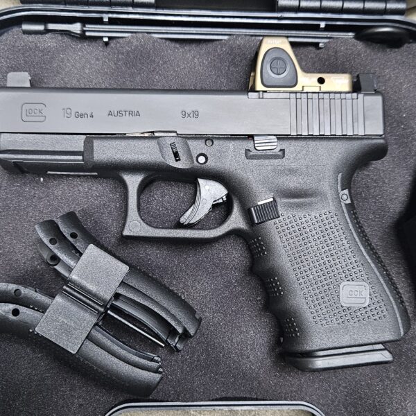 Used Rebuilt Glock 19 9mm W/ FDE Trijicon RMR RM06 3.25 MOA