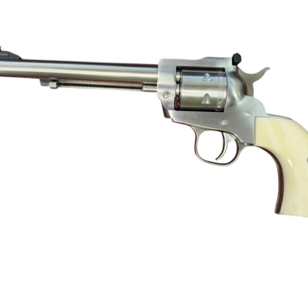 Used Ruger Single-Six Convertible Stainless – .22 LR / .22 Magnum, 6.5” Barrel, Ivory-Style Grips