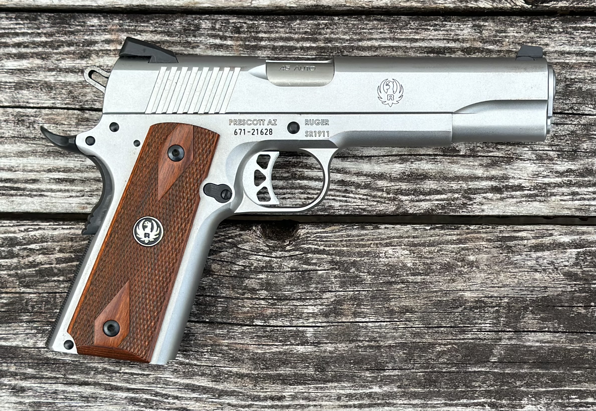 Used Ruger SR1911 45 ACP 1911 Stainless Steel 5" Barrel 6700