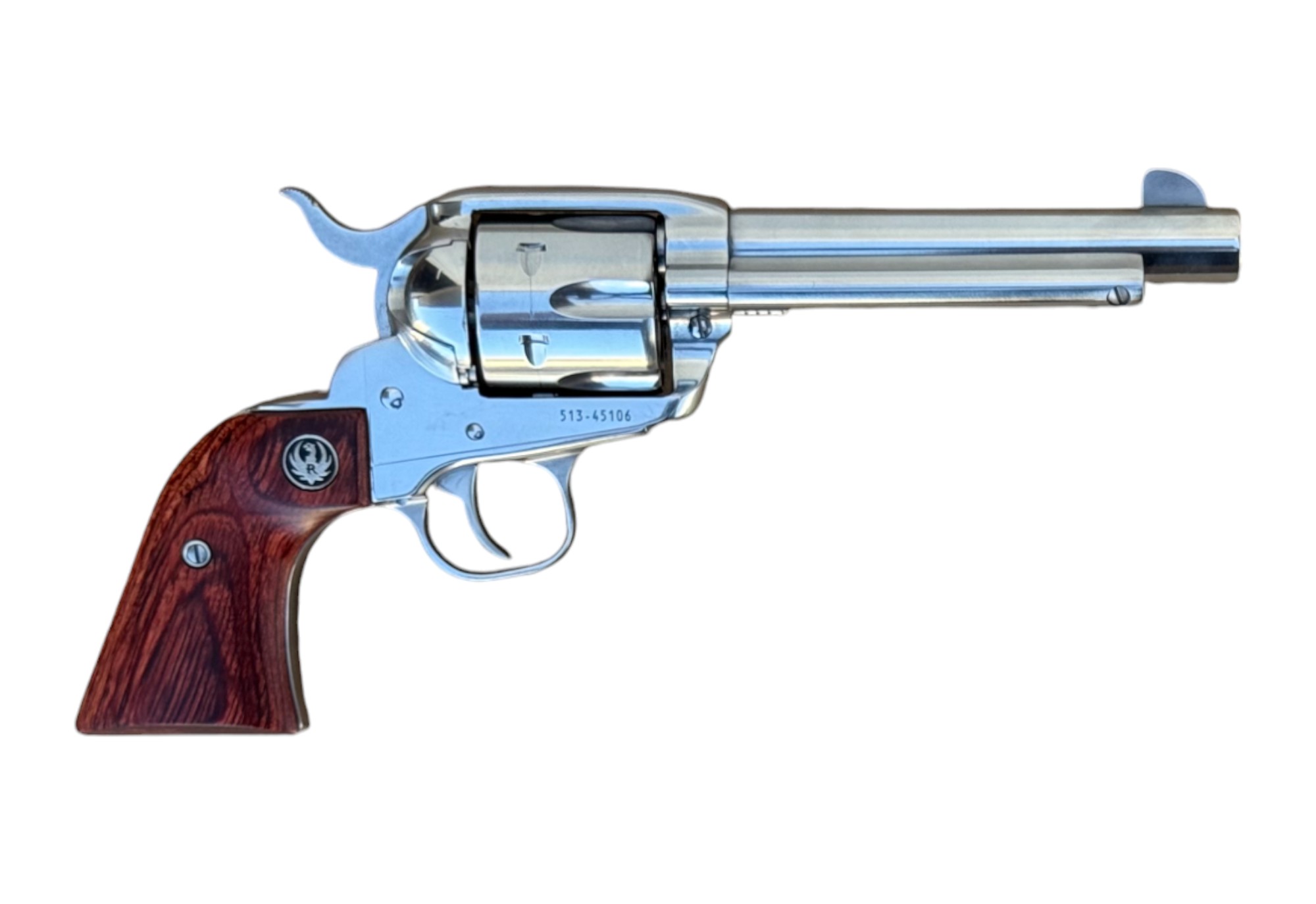 Used Ruger Vaquero 45 Colt Stainless Steel 5.5" Barrel W/ LH Holster KNV-455 5104