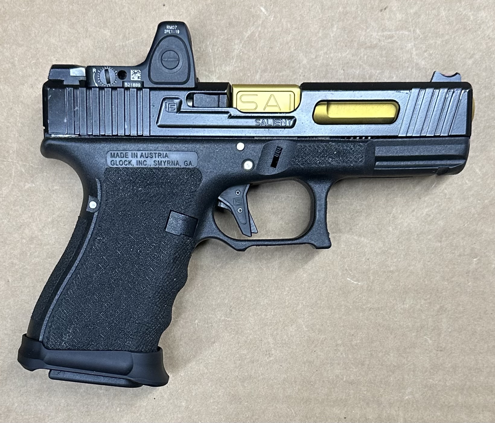 Used Salient Arms Tier 1 Glock 19 Gen 4 9mm W/ Trijicon RMR