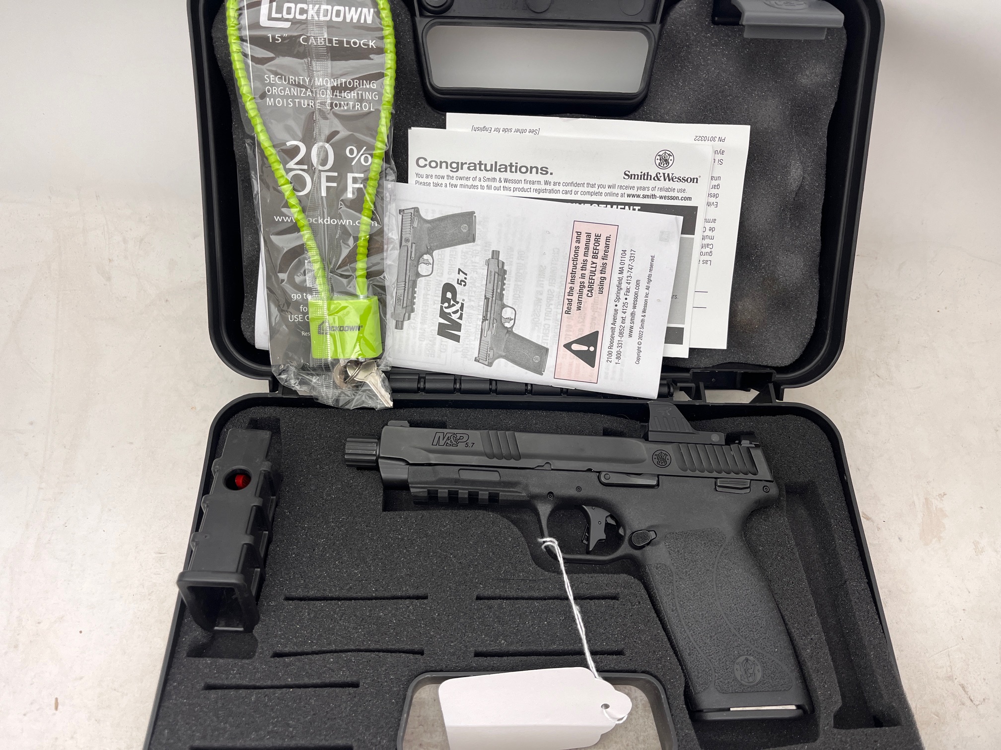 Used Smith & Wesson M&P 57 5.7x28mm 5" Threaded w Micro Reflex Optic 13347
