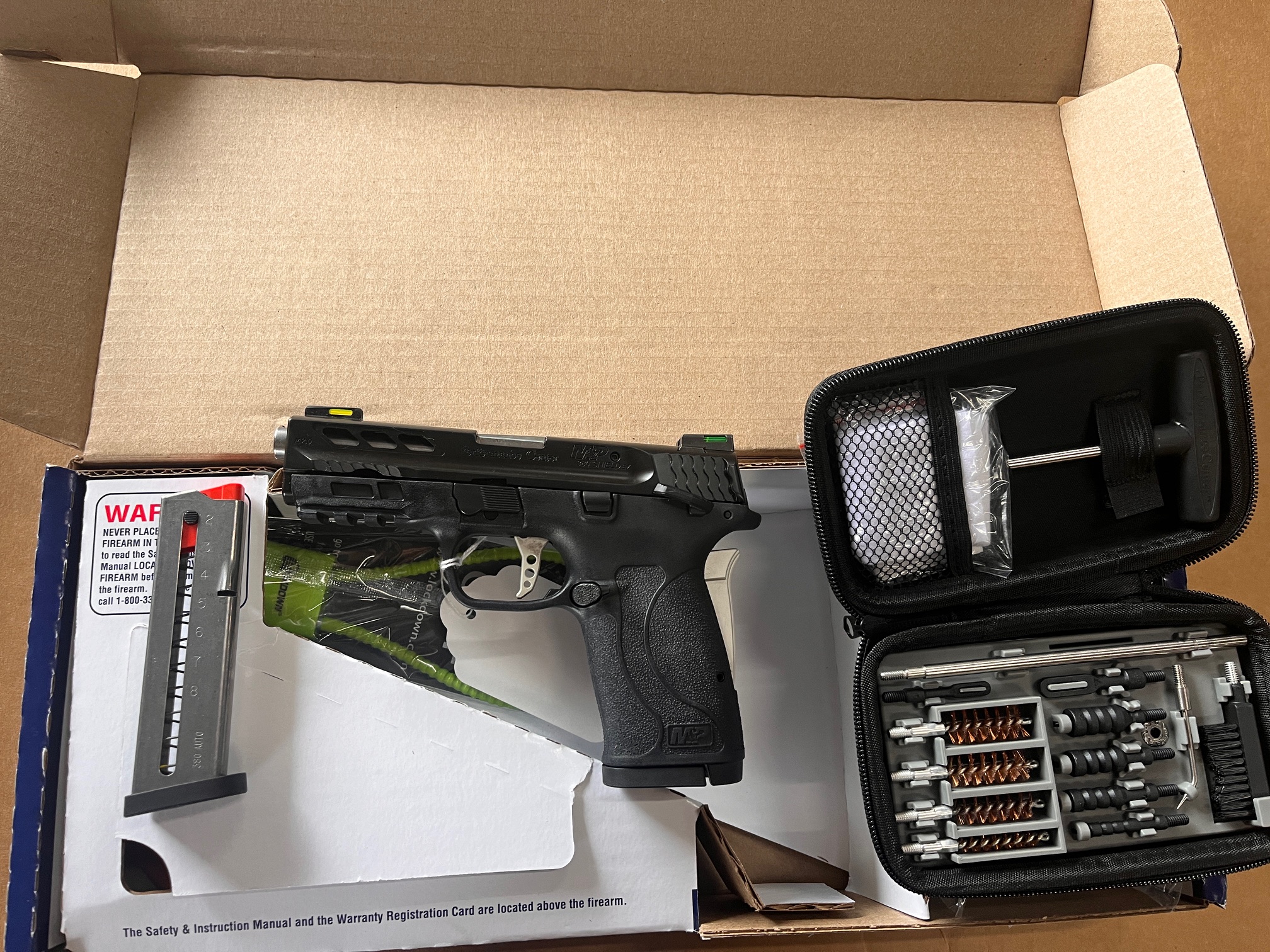 USED Smith & Wesson M&P380 Shield EZ PC 380 ACP Upgraded Silver 12718