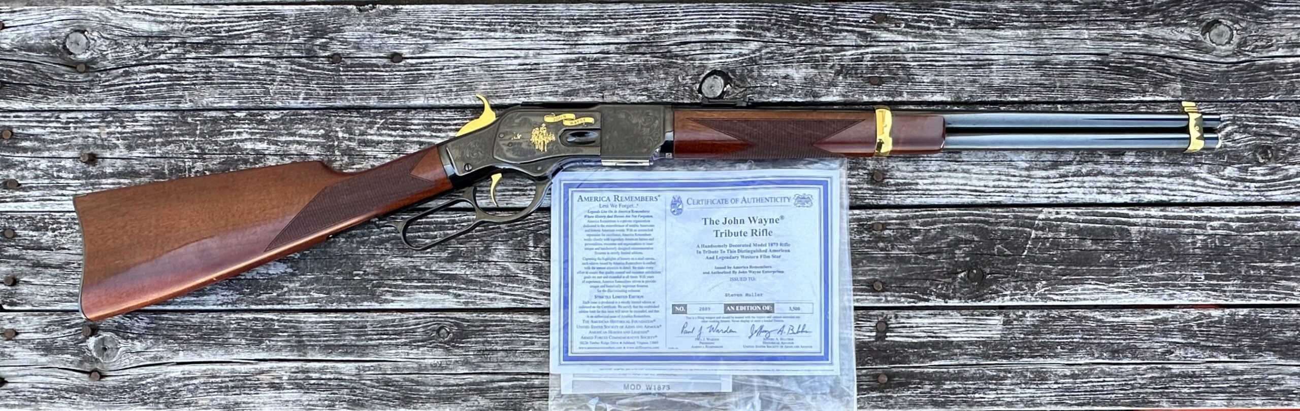 Used Taylor & Co Winchester 1873 45 Colt John Wayne Special Edition