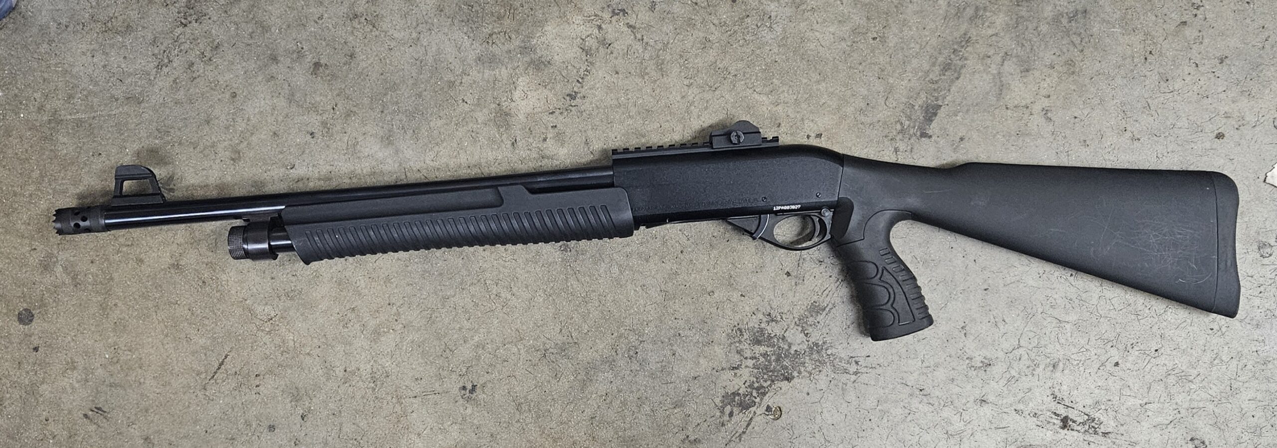Used USSG SAR PASP (Pump Action Special Purpose) Shotgun 12 Gauge 18.5" Barrel 3" Chamber 5 Rounds Black Synthetic Stocks 160447