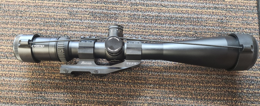 USED VORTEX VIPER 6-24X50 W/ BURRIS P.E.P.R. BASE VMR-1 MOA RETICLE