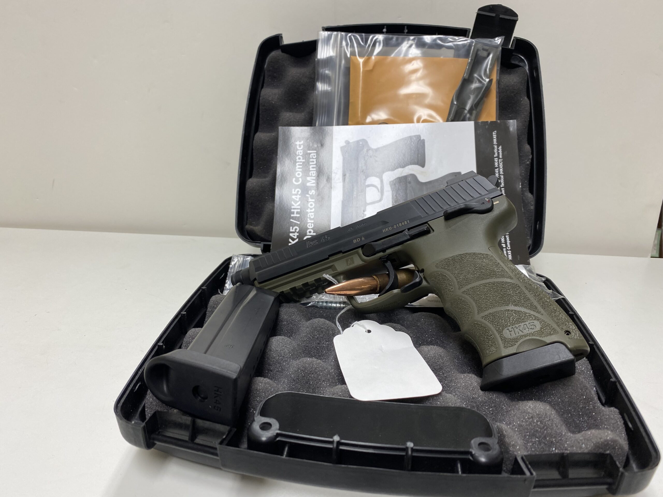 Very Rare Heckler & Koch HK45T HK 45 Tactical 45ACP Green Threaded Barrel