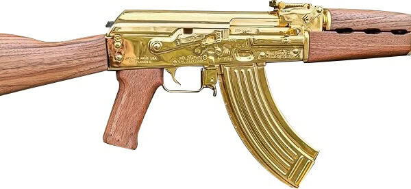 ZAS ZPAPM70 7.62X39 GOLD PLATED DARK WALNUT