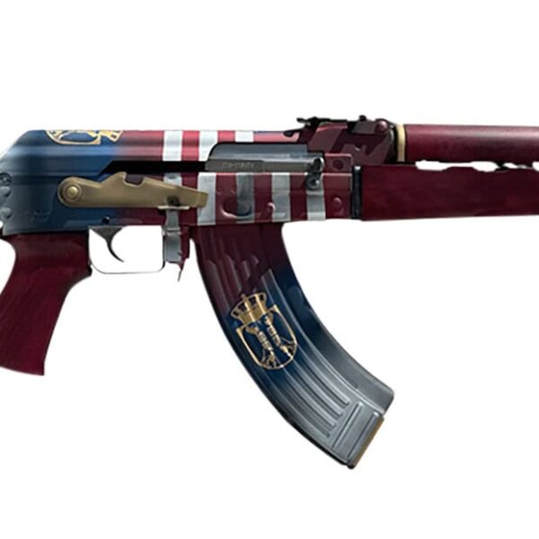 Zastava Arms Usa ZR7762AMS ZPAP M70 Limited Edition 7.62x39mm 30+1 16.30" 24K Gold Plated Barrel, Red/White/Blue 1.5mm Bulged Trunnion Receiver,...